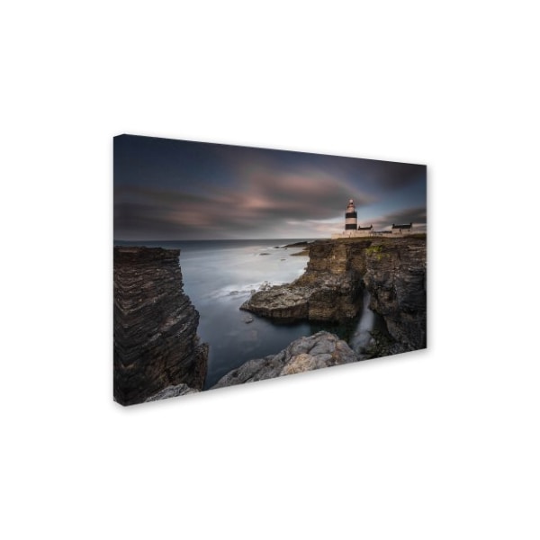 Grzegorz Wanowicz 'Lighthouse On Cliffs' Canvas Art,30x47